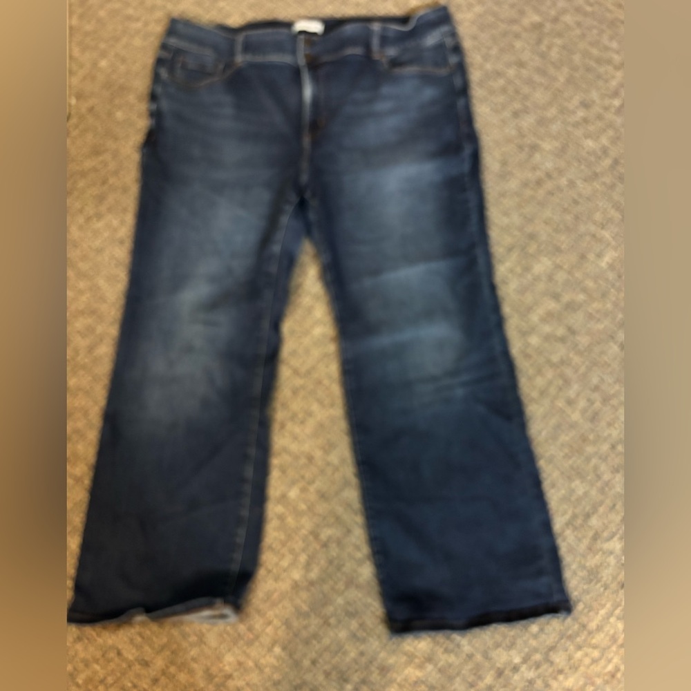 LANE BRYANT SZ 24 PLUS SZ JEANS FLEX WAISTBAND TUMMY CONTROL BOOT LEG GUC